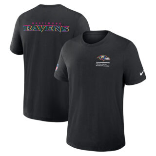 Men's Baltimore Ravens Black 2025 Crucial Catch Tri-Blend Dri-FIT T-Shirt
