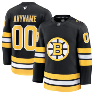 Men's Boston Bruins Active Player Custom Black 2025 Home Stitched Hockey Jersey