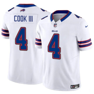 Men's Buffalo Bills #4 James Cook III White 2025 F.U.S.E. Vapor Untouchable Limited Stitched Football Jersey