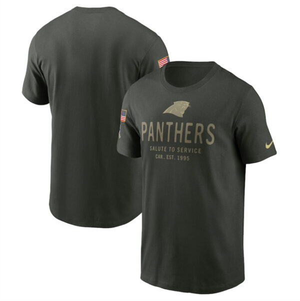 Men's Carolina Panthers Forest Green 2025 Salute to Service Sideline Primary Edge Dri-FIT T-Shirt