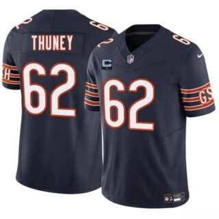 Men's Chicago Bears #62 Joe Thuney Navy 2025 F.U.S.E. With 1-Star C Patch Vapor Untouchable Limited Stitched Football Jersey