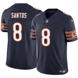 Men's Chicago Bears #8 Cairo Santos Navy 2025 F.U.S.E. Vapor Untouchable Limited Stitched Football Jersey