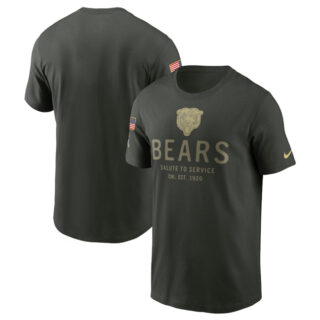 Men's Chicago Bears Forest Green 2025 Salute to Service Sideline Primary Edge Dri-FIT T-Shirt