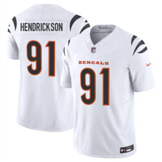 Men's Cincinnati Bengals #91 Trey Hendrickson White 2025 F.U.S.E. Vapor Untouchable Limited Stitched Football Jersey