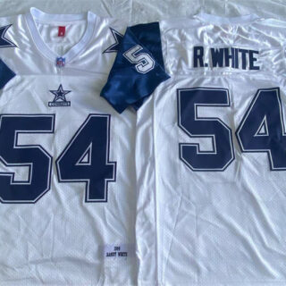 Men's Dallas Cowboys #54 Randy White White Throwback Stitched Football Jersey