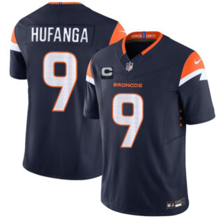 Men's Denver Broncos #12 RJ Harvey Navy 2025 F.U.S.E. With 1-Star C Patch Vapor Limited Stitched Football Jersey