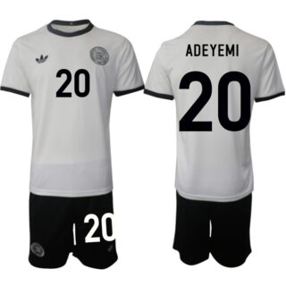 Men's Germany #20 Karim Adeyemi White 2025 Home Soccer Jersey Suit