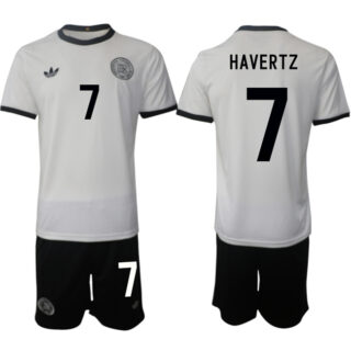 Men's Germany #7 Kai Havertz White 2025 Home Soccer Jersey Suit