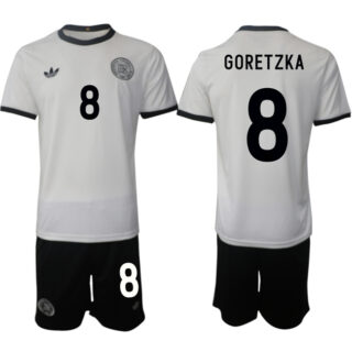 Men's Germany #8 Leon Goretzka White 2025 Home Soccer Jersey Suit