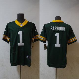 Men's Green Bay Packers #1 Micah Parsons Green Vapor 2025 F.U.S.E. Limited Stitched Football Jersey