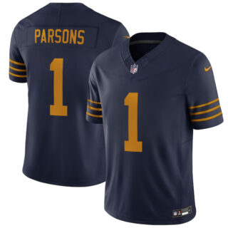 Men's Green Bay Packers #1 Micah Parsons Navy The 1923 Classic Vapor F.U.S.E. Limited Stitched Football Jersey