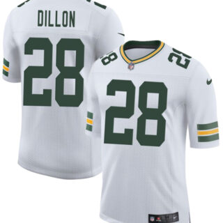 Men's Green Bay Packers #28 A. J. Dillon White 2025 New Vapor Untouchable Limited Stitched Football Jersey