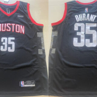 Men's Houston Rockets #35 Kevin Durant Black Statement Edition Stitched Jersey