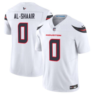 Men's Houston Texans #0 Azeez Al-Shaair White 2025 F.U.S.E. Vapor Limited Stitched Football Jersey