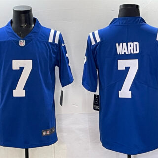 Men's Indianapolis Colts #7 Charvarius Ward Blue Vapor Limited Stitched Football Jersey