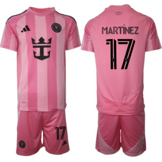 Men's Inter Miami CF #17 Josef Martinez 25 26 Pink Home Soccer Jersey Suit