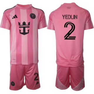 Men's Inter Miami CF #2 DeAndre Yedlin 25 26 Pink Home Soccer Jersey Suit