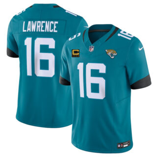 Men's Jacksonville Jaguars #16 Trevor Lawrence Teal 2025 F.U.S.E. With 4-Star C Patch Vapor Untouchable Limited Stitched Jersey
