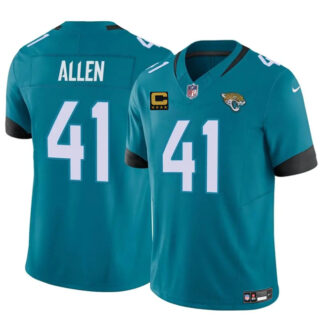 Men's Jacksonville Jaguars #41 Josh Hines-Allen Teal 2025 F.U.S.E. With 4-Star C Patch Vapor Untouchable Limited Stitched Jersey