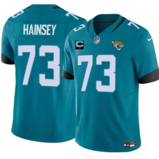 Men's Jacksonville Jaguars #73 Robert Hainsey Teal 2025 F.U.S.E. With 1-Star C Patch Vapor Untouchable Limited Stitched Jersey
