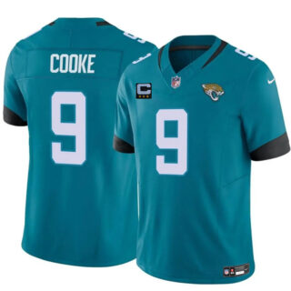 Men's Jacksonville Jaguars #9 Logan Cooke Teal 2025 F.U.S.E. With 3-Star C Patch Vapor Untouchable Limited Stitched Jersey
