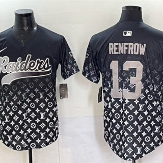 Men's Las Vegas Raiders #13 Hunter Renfrow Black Limited Stitched Baseball Jersey