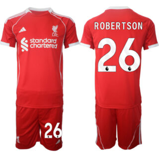 Men's Liverpool #26 robertson 2025 Red Home Soccer Jersey Suit