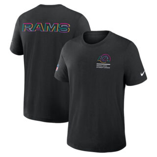 Men's Los Angeles Rams Black 2025 Crucial Catch Tri-Blend Dri-FIT T-Shirt