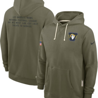 Men's Los Angeles Rams Olive 2025 Salute to Service Pullover Hoodie