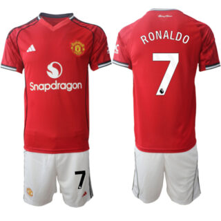 Men's Manchester United #7 Ranoldo 2025 26 Red Home Soccer Jersey Suit