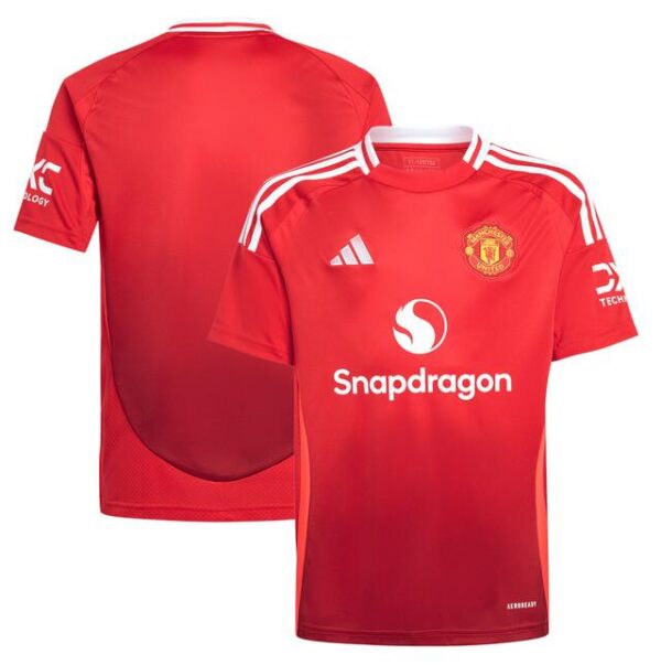 Men's Manchester United Custom 2024 25 Red Home Soccer Jersey