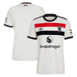 Men's Manchester United Custom 2024 25 White Third Soccer Jersey
