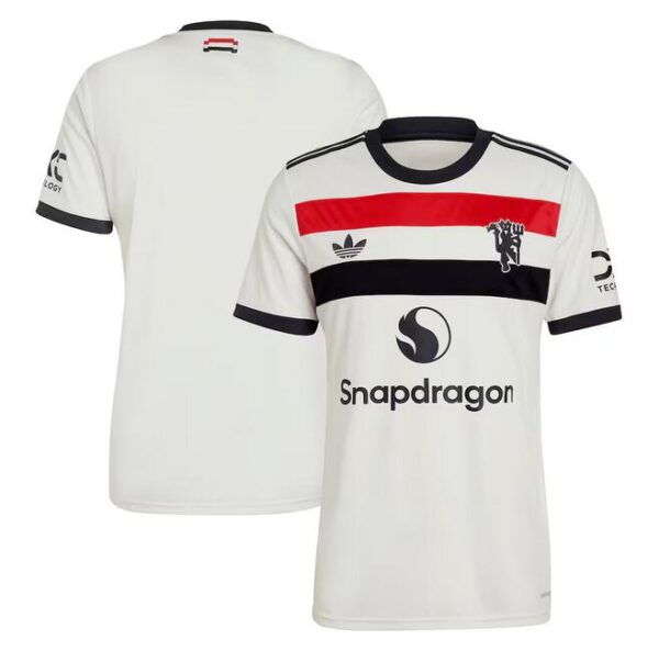 Men's Manchester United Custom 2024 25 White Third Soccer Jersey