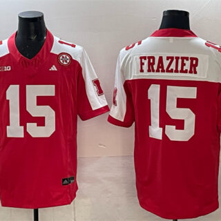 Men's Nebraska Cornhuskers #15 Tommie Frazier Red Alternate 2024 F.U.S.E. With Patch Vapor Limited Stitched Football Jersey