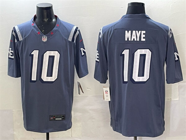 Men's New England Patriots #10 Drake Maye 2025 Rivalries Stitched Football Jersey