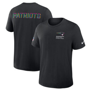 Men's New England Patriots Black 2025 Crucial Catch Tri-Blend Dri-FIT T-Shirt
