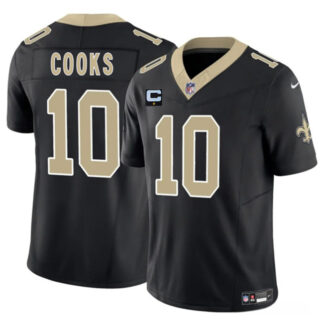 Men's New Orleans Saints #10 Brandin Cooks Black 2025 F.U.S.E With 1-Star C Patch Vapor Limited Stitched Football Jersey