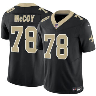 Men's New Orleans Saints #78 Erik McCoy Black 2025 F.U.S.E Vapor Limited Stitched Football Jersey