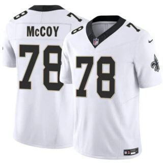Men's New Orleans Saints #78 Erik McCoy White 2025 F.U.S.E Vapor Limited Stitched Football Jersey