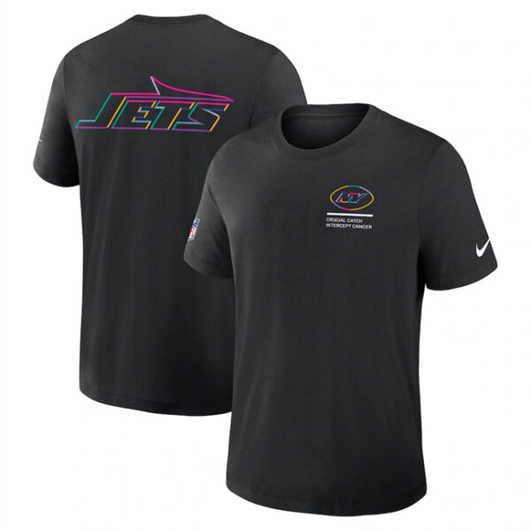 Men's New York Jets Black 2025 Crucial Catch Tri-Blend Dri-FIT T-Shirt