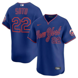 Men's New York Mets #22 Juan Soto Royal 2025 Alternate Limited Stitched Baseball Jersey