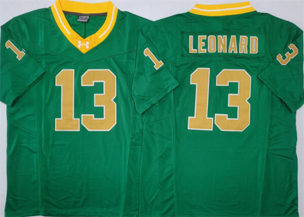 Men's Notre Dame Fighting Irish #13 Riley Leonard Green 2024 F.U.S.E. Limited Stitched Jersey