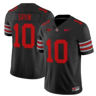 Men's Ohio State Buckeyes #10 Julian Sayin Black F.U.S.E. Stitched Football Jersey