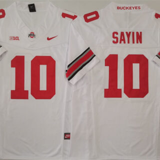 Men's Ohio State Buckeyes #10 Julian Sayin White F.U.S.E. Limited Stitched Jersey