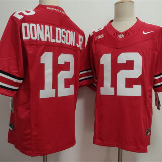 Men's Ohio State Buckeyes #12 CJ Donaldson Red 2025 F.U.S.E. Limited Stitched Jersey