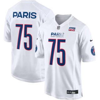 Men's Paris Saint-Germain #75 White 2025 Soccer Football Jersey