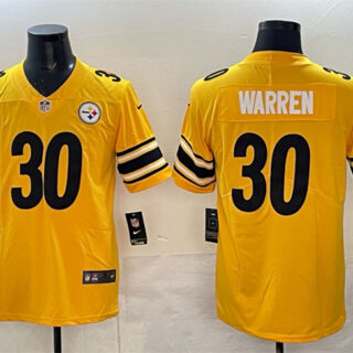 Men's Pittsburgh Steelers #30 Jaylen Warren Gold Vapor Untouchable Limited Stitched Jersey