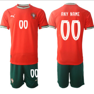 Men's Portugal Team Custom 2025 Red Home Soccer Jersey Suit
