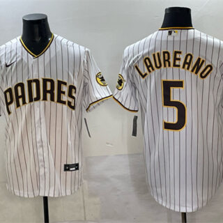 Men's San Diego Padres #5 Ramon Laureano White Cool Base Stitched Baseball Jersey