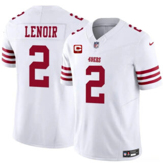 Men's San Francisco 49ers #2 Deommodore Lenoir White 2025 F.U.S.E. With 1-Star C Patch Vapor Untouchable Limited Stitched Football Jersey